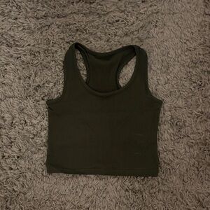 WORN ONCE Olive Cotton Tank Top